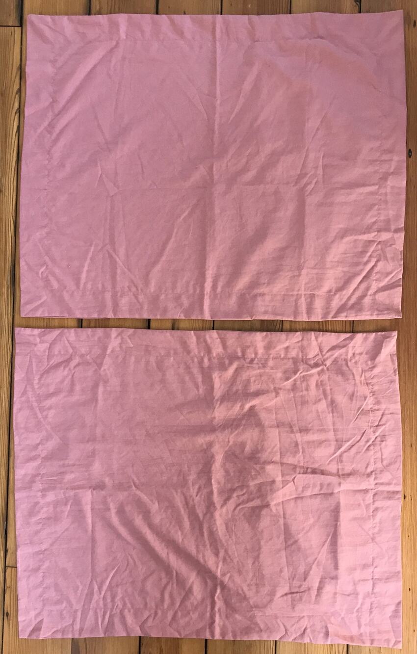 Set Pair 2 Bedsure Pink Dusty Rose Standard Queen Pillowcases 25.5“ x 19.5“